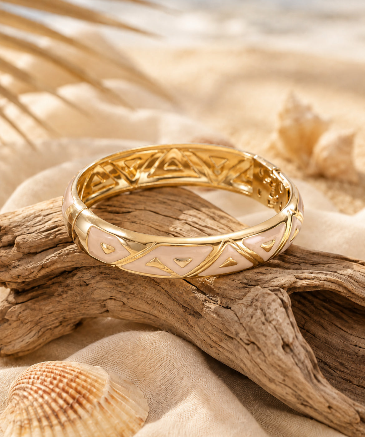Bracelet Jonc Thaïlandais Géométrique – Acier inoxydable