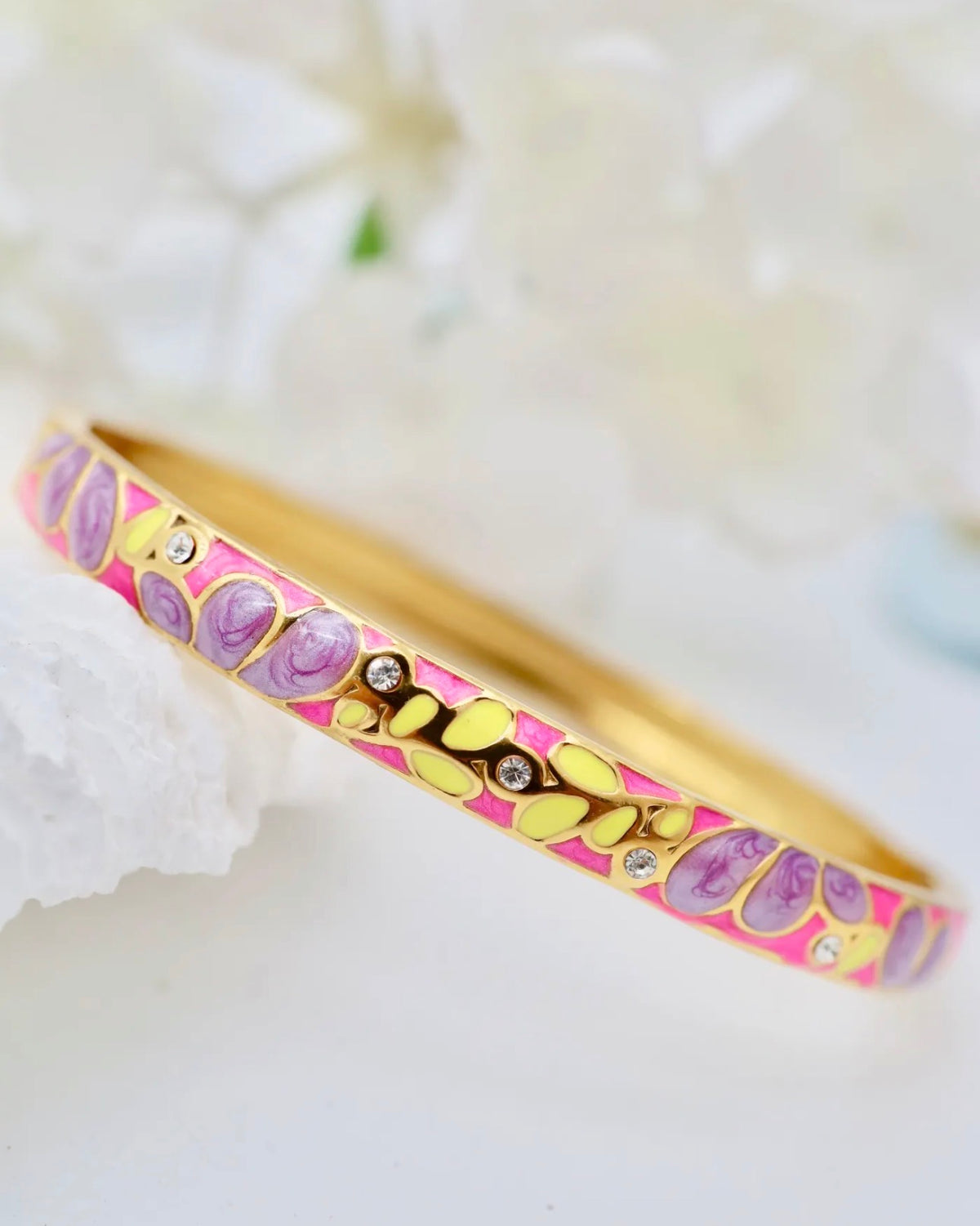 Bracelet Jonc Thaïlandais « Jardin de Siam » – Acier inoxydable