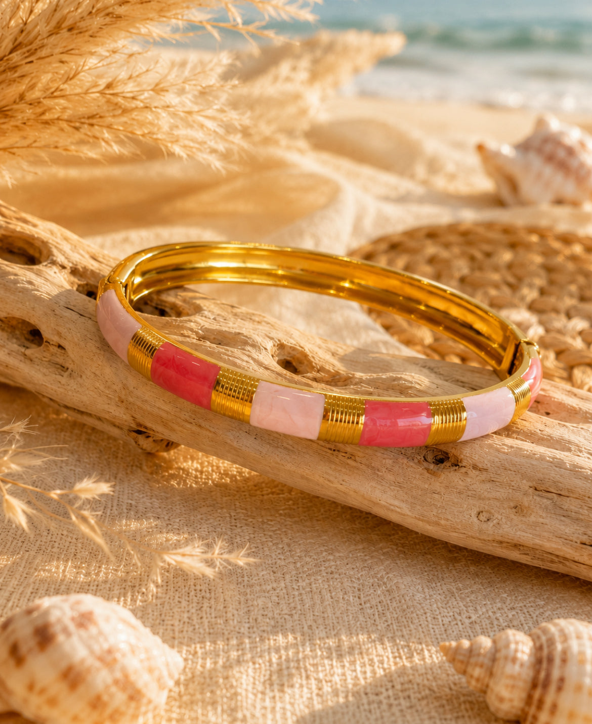 Bracelet Jonc Thaïlandais Nacré – Acier inoxydable