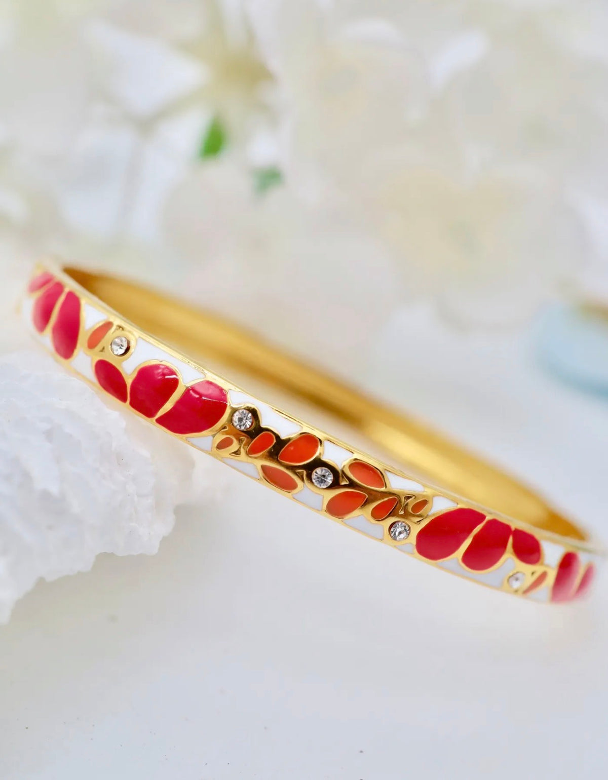 Bracelet Jonc Thaïlandais « Jardin de Siam » – Acier inoxydable
