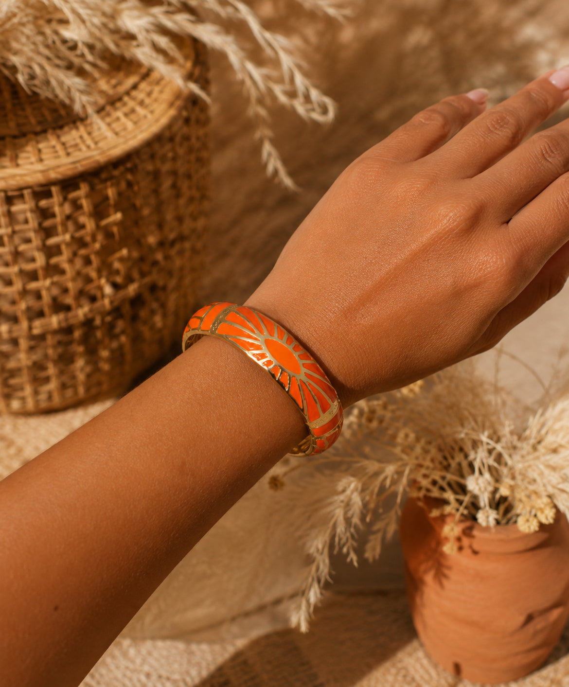 Bracelet Jonc Thaïlandais Soleil – Acier inoxydable