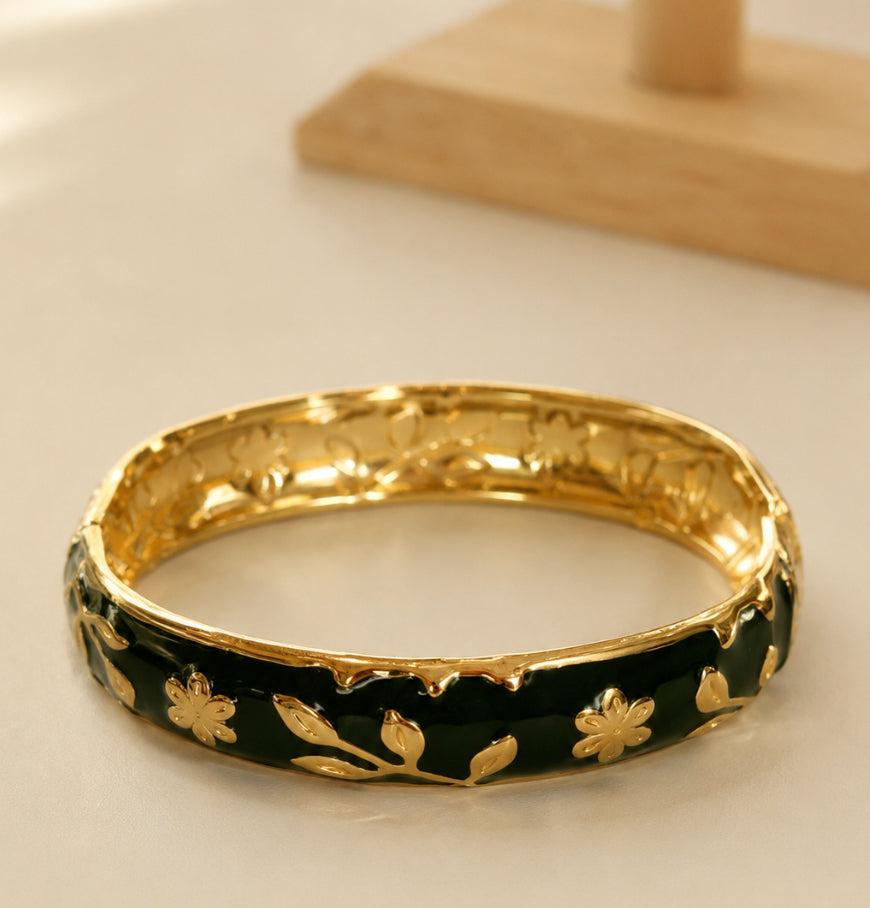 Bracelet Jonc Thaïlandais Lotus – Acier inoxydable 10 couleurs