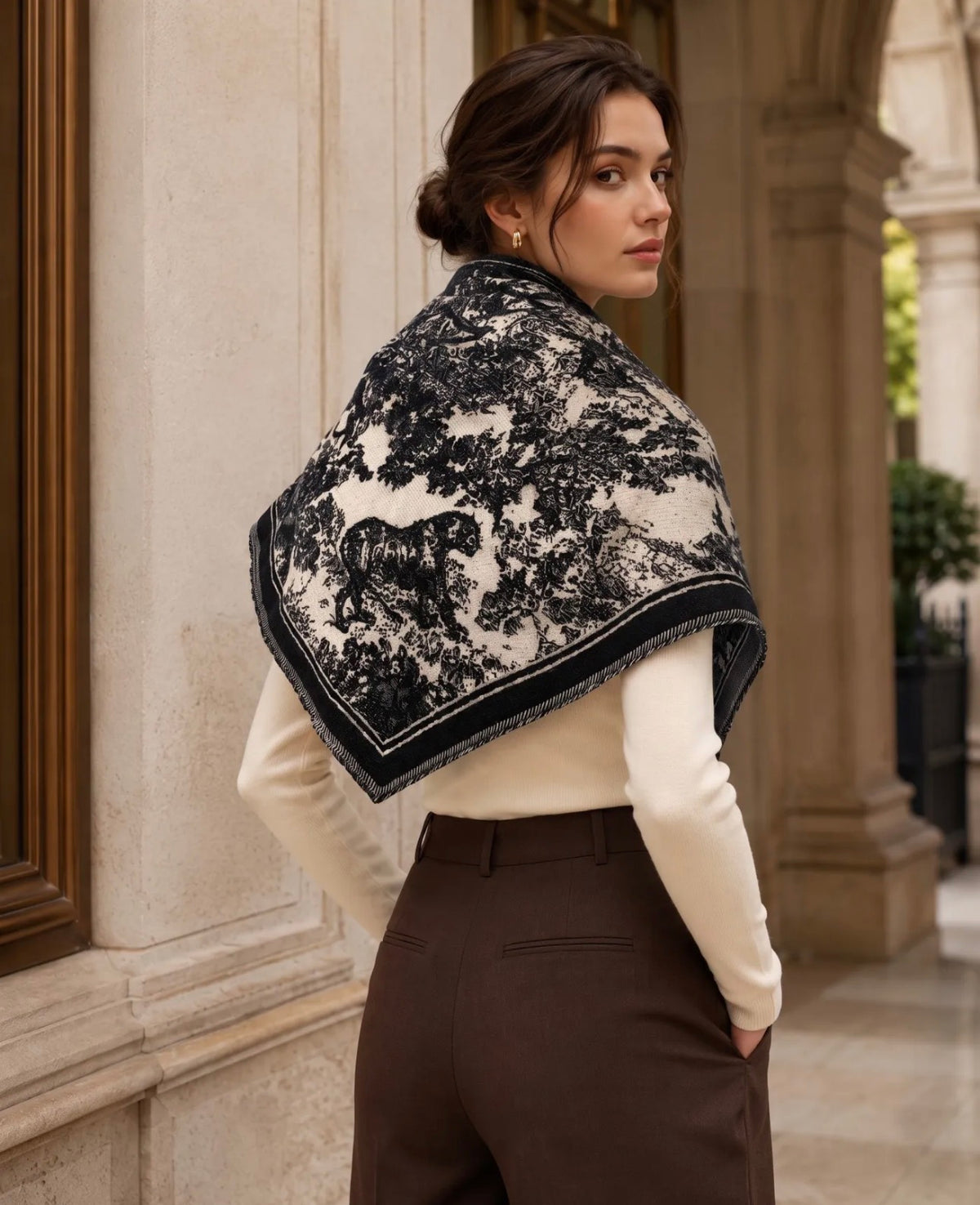 Foulard Élise femme 40 × 120 cm – 100 % viscose