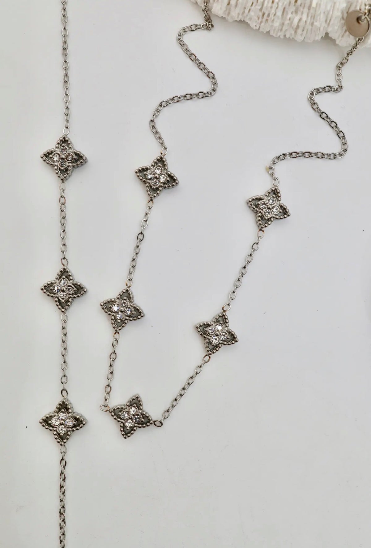Parure Amélia Collier & Bracelet Femme Acier Inoxydable Zirconiums