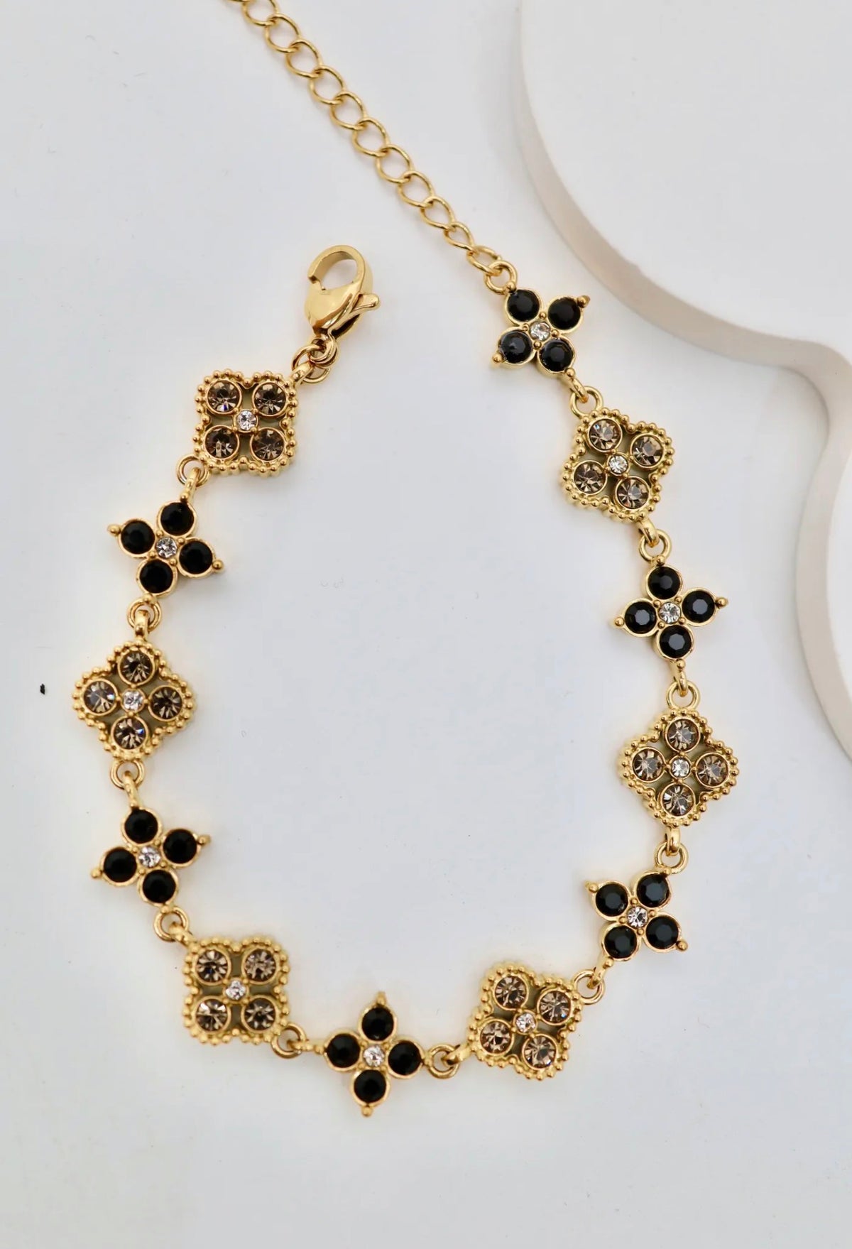 Bracelet Eléa – Acier inoxydable & zirconiums scintillants