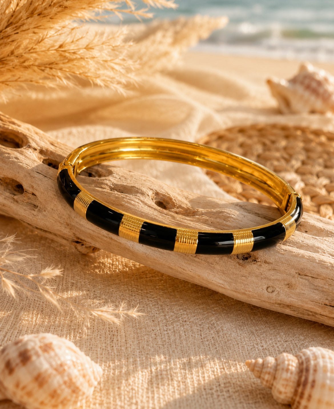 Bracelet Jonc Thaïlandais Nacré – Acier inoxydable