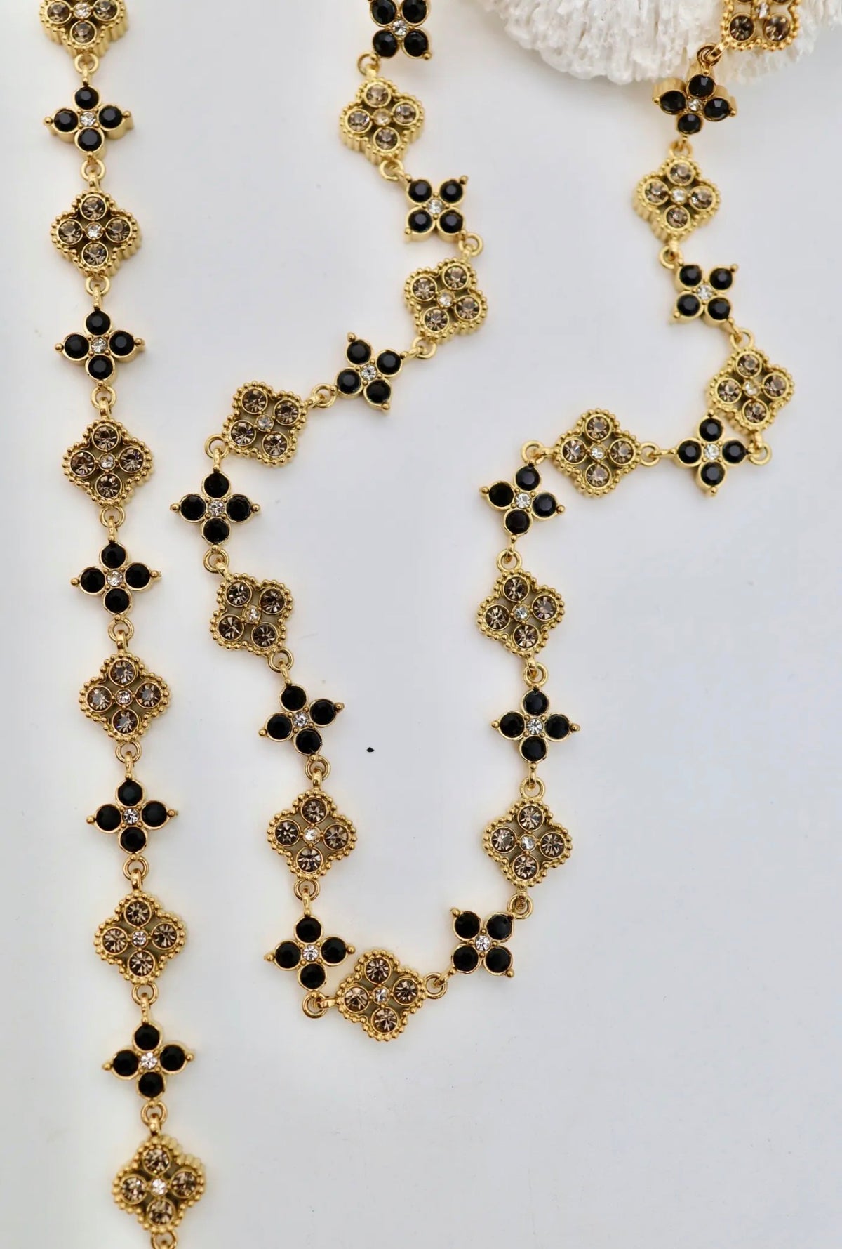 Parure Eléa – Collier & bracelet en acier inoxydable et zirconium
