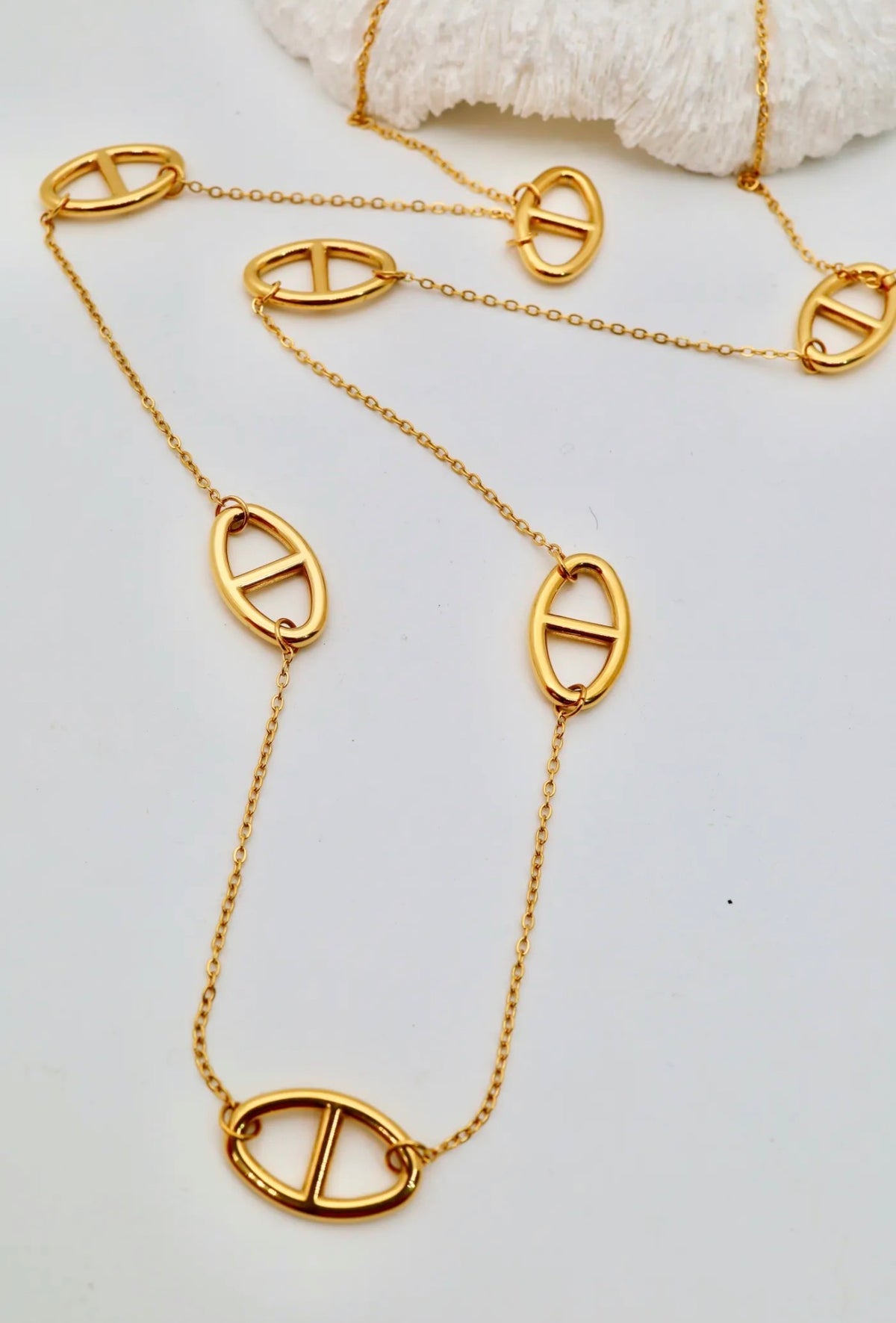 Collier sautoir Cassia – Maille marine en acier inoxydable