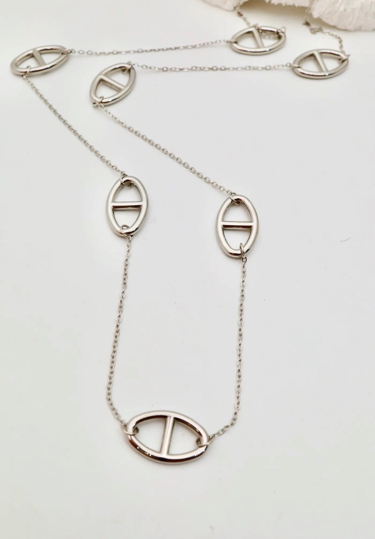 Collier sautoir Cassia – Maille marine en acier inoxydable