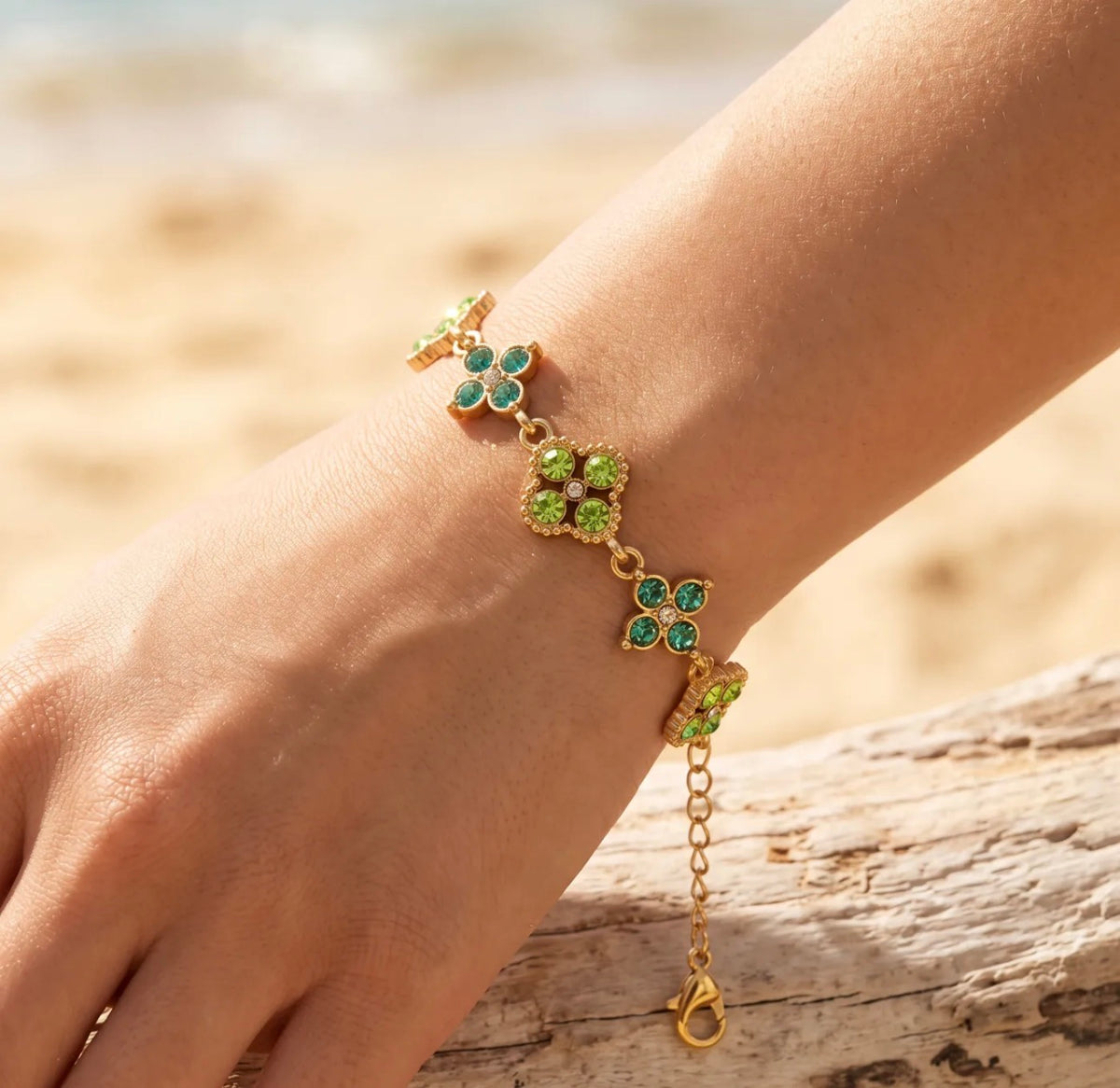 Bracelet Eléa – Acier inoxydable & zirconiums scintillants