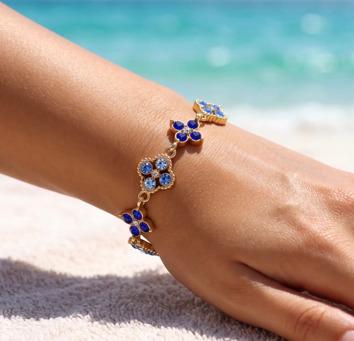 Bracelet Eléa – Acier inoxydable & zirconiums scintillants