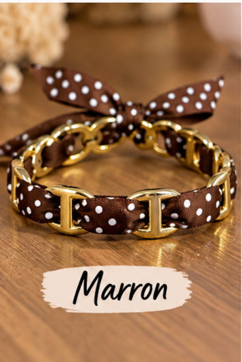 Bracelet Maille Marine « Capucine » – Tendance & Iconique 🎀