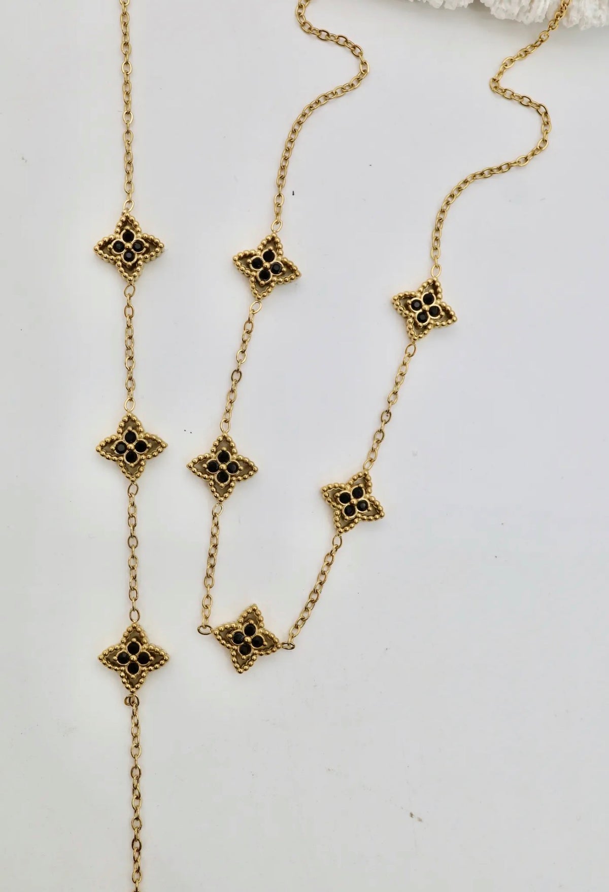 Parure Amélia Collier & Bracelet Femme Acier Inoxydable Zirconiums