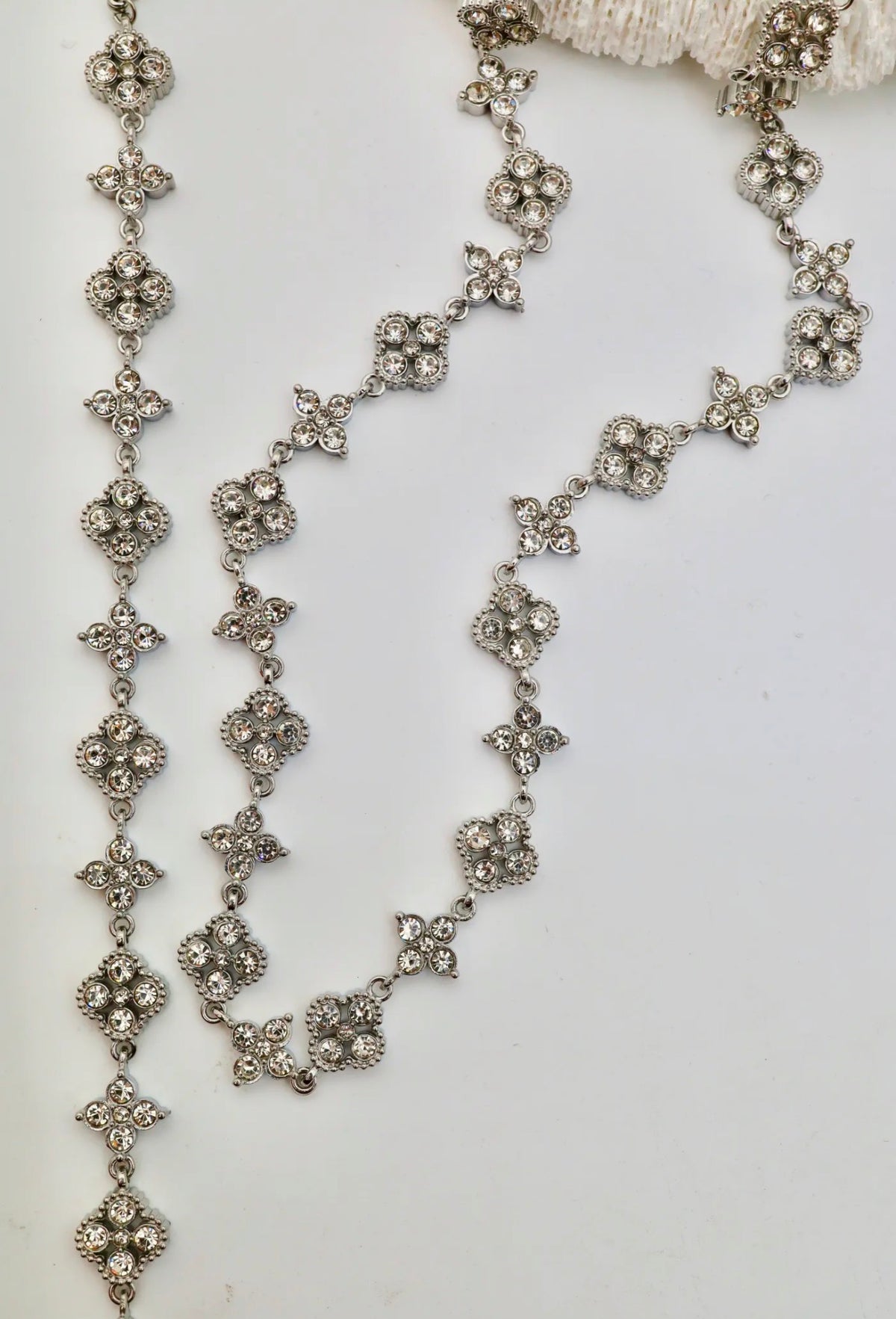 Parure Eléa – Collier & bracelet en acier inoxydable et zirconium