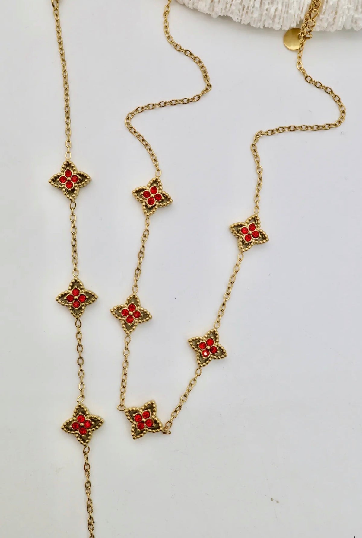 Parure Amélia Collier & Bracelet Femme Acier Inoxydable Zirconiums