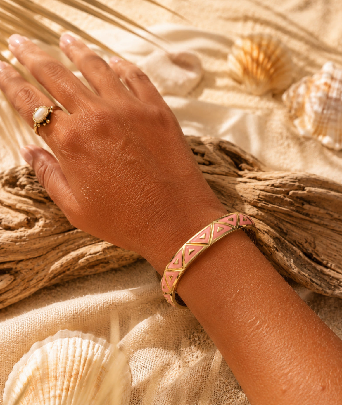 Bracelet Jonc Thaïlandais Géométrique – Acier inoxydable
