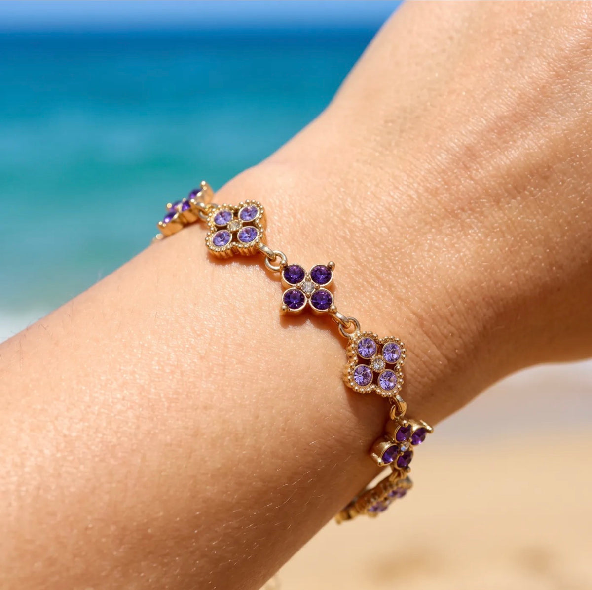 Bracelet Eléa – Acier inoxydable & zirconiums scintillants
