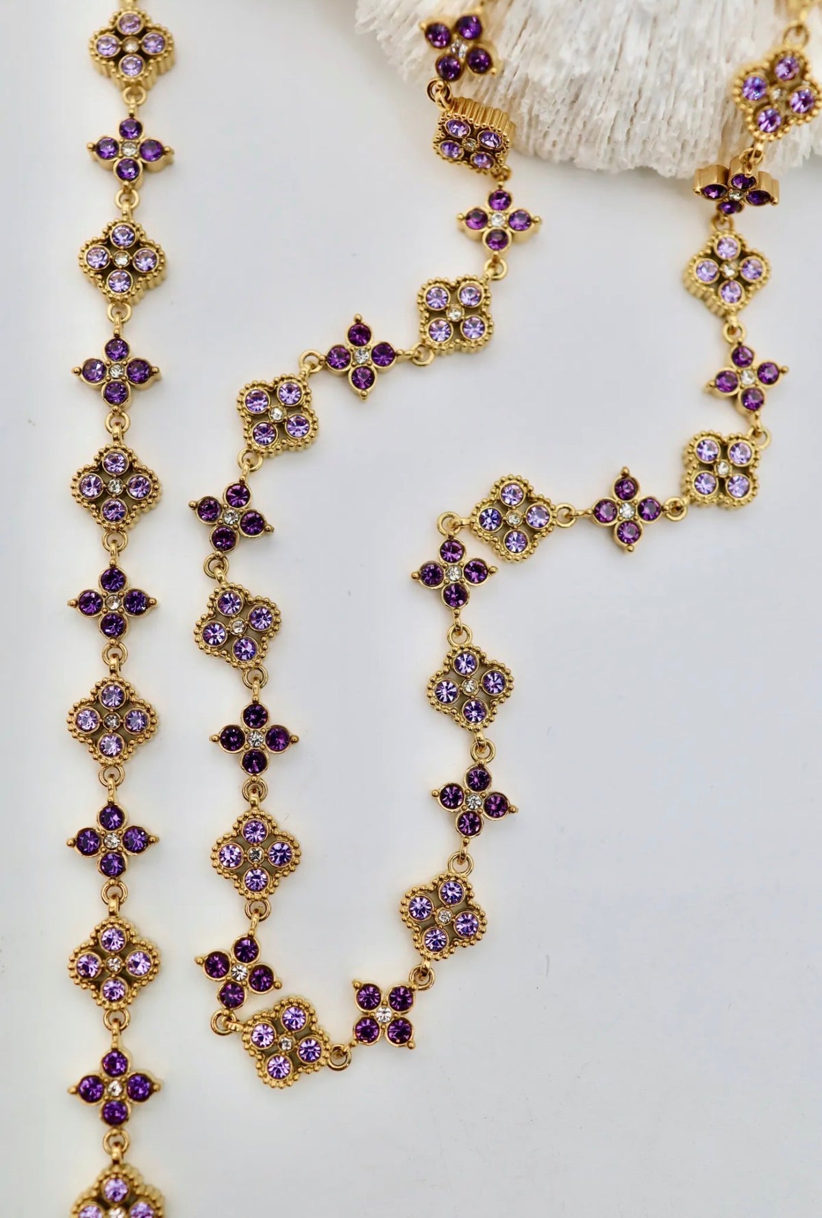 Parure Eléa – Collier & bracelet en acier inoxydable et zirconium