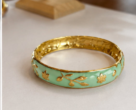 Bracelet Jonc Thaïlandais Lotus – Acier inoxydable 10 couleurs