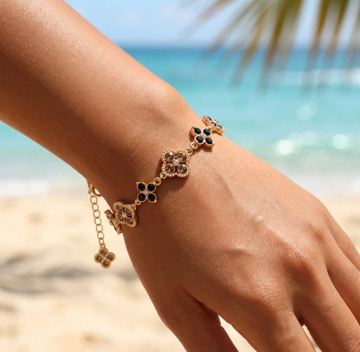 Bracelet Eléa – Acier inoxydable & zirconiums scintillants