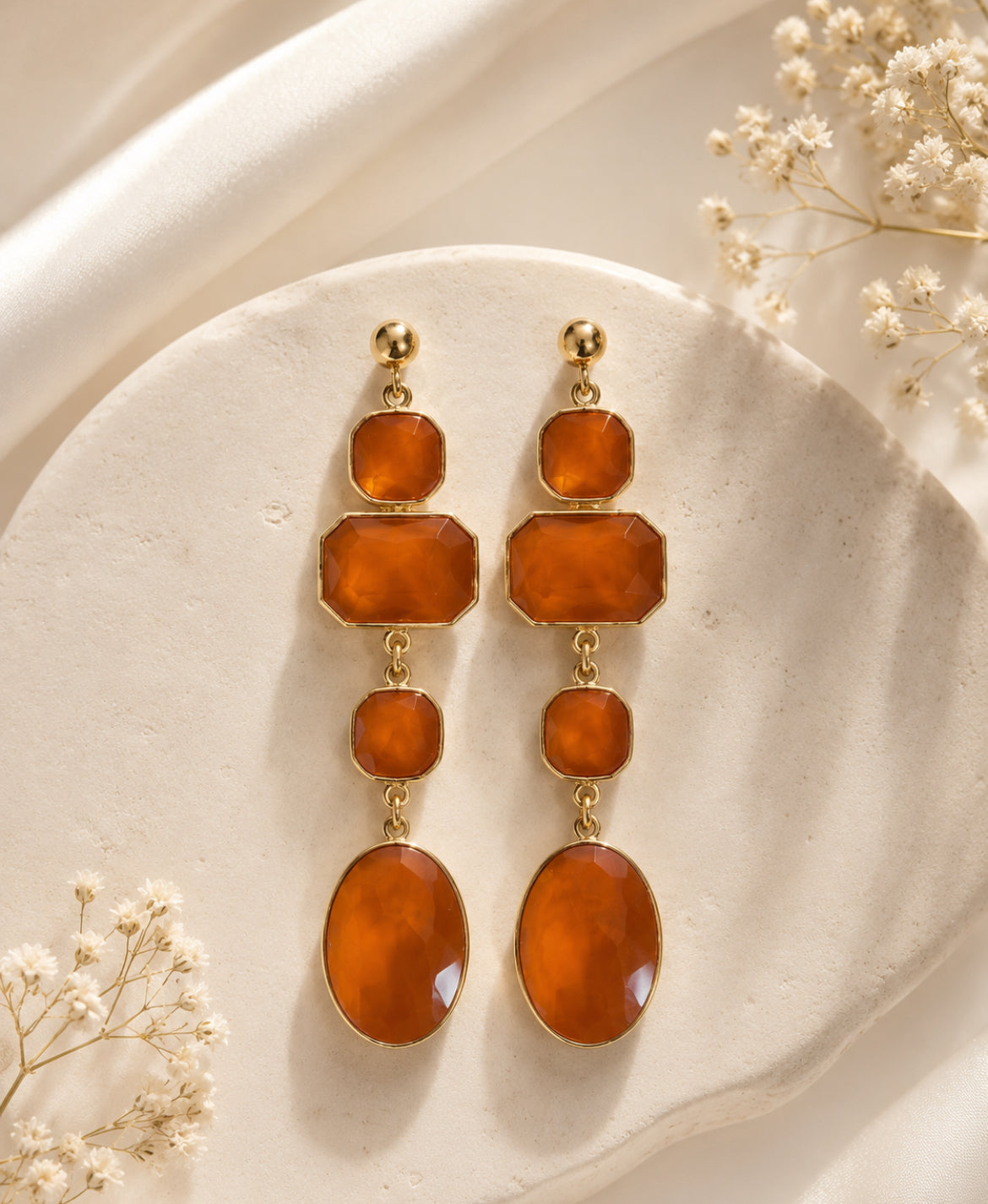 Boucles d’oreilles « Riviera » – Pendantes 65 mm – Acier inoxydable – 4 coloris