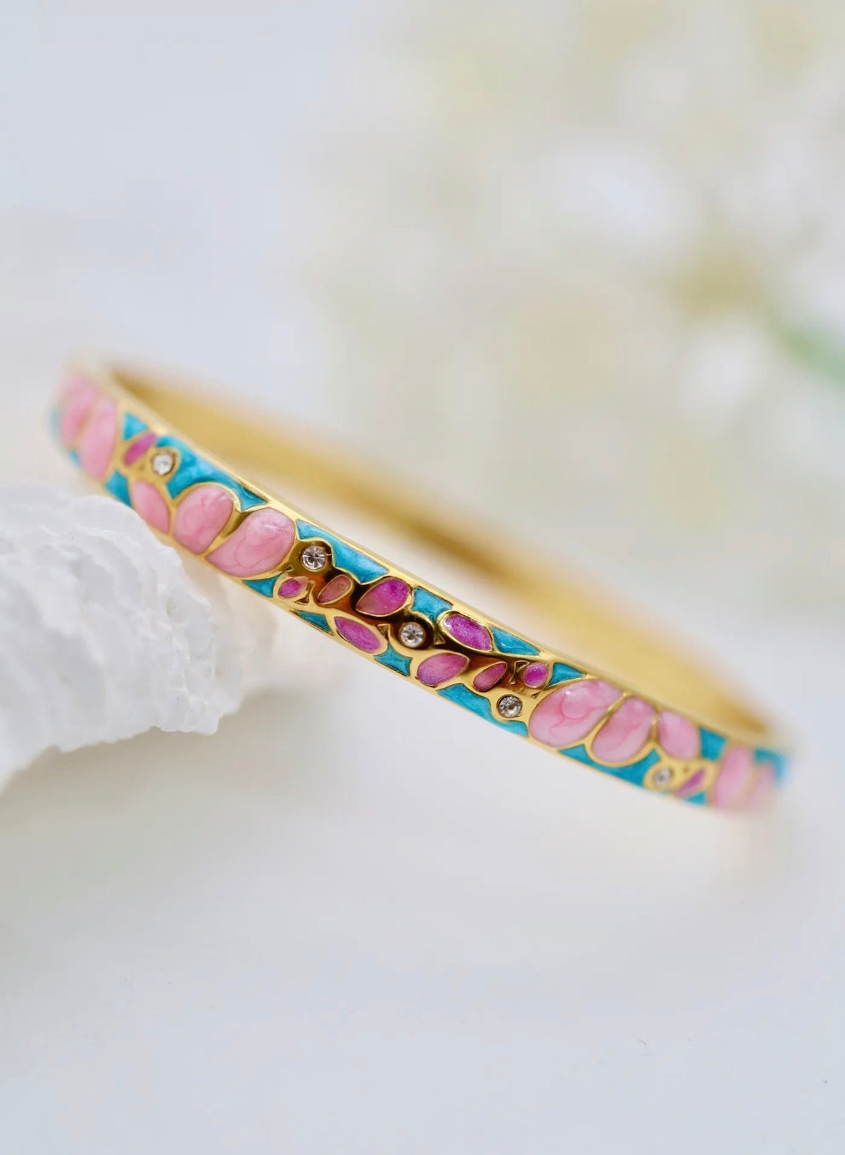Bracelet Jonc Thaïlandais « Jardin de Siam » – Acier inoxydable