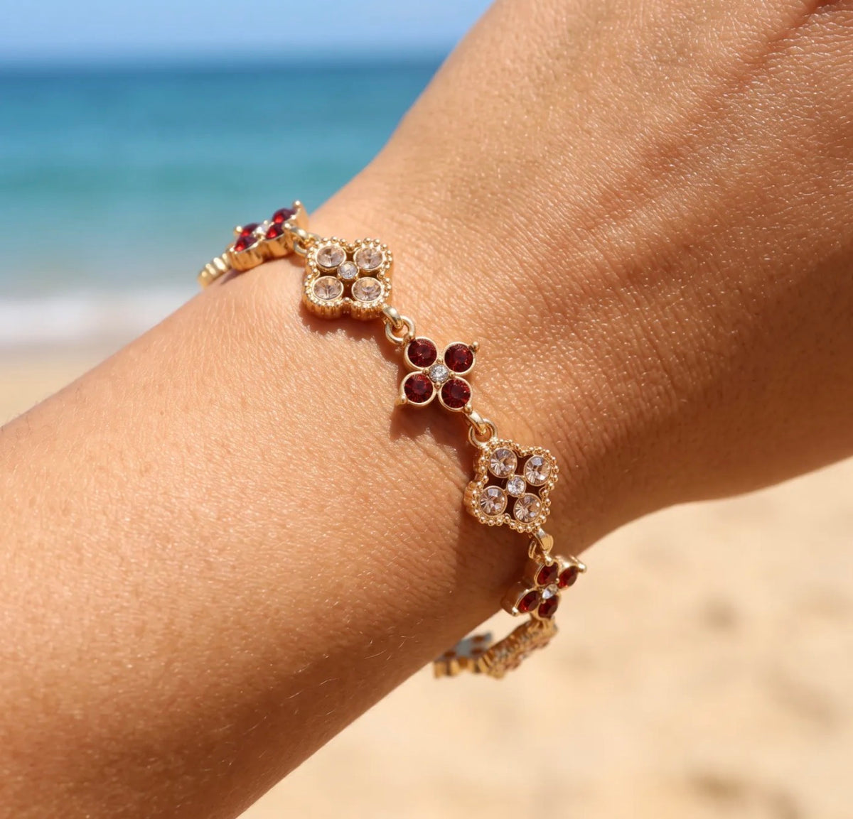 Bracelet Eléa – Acier inoxydable & zirconiums scintillants
