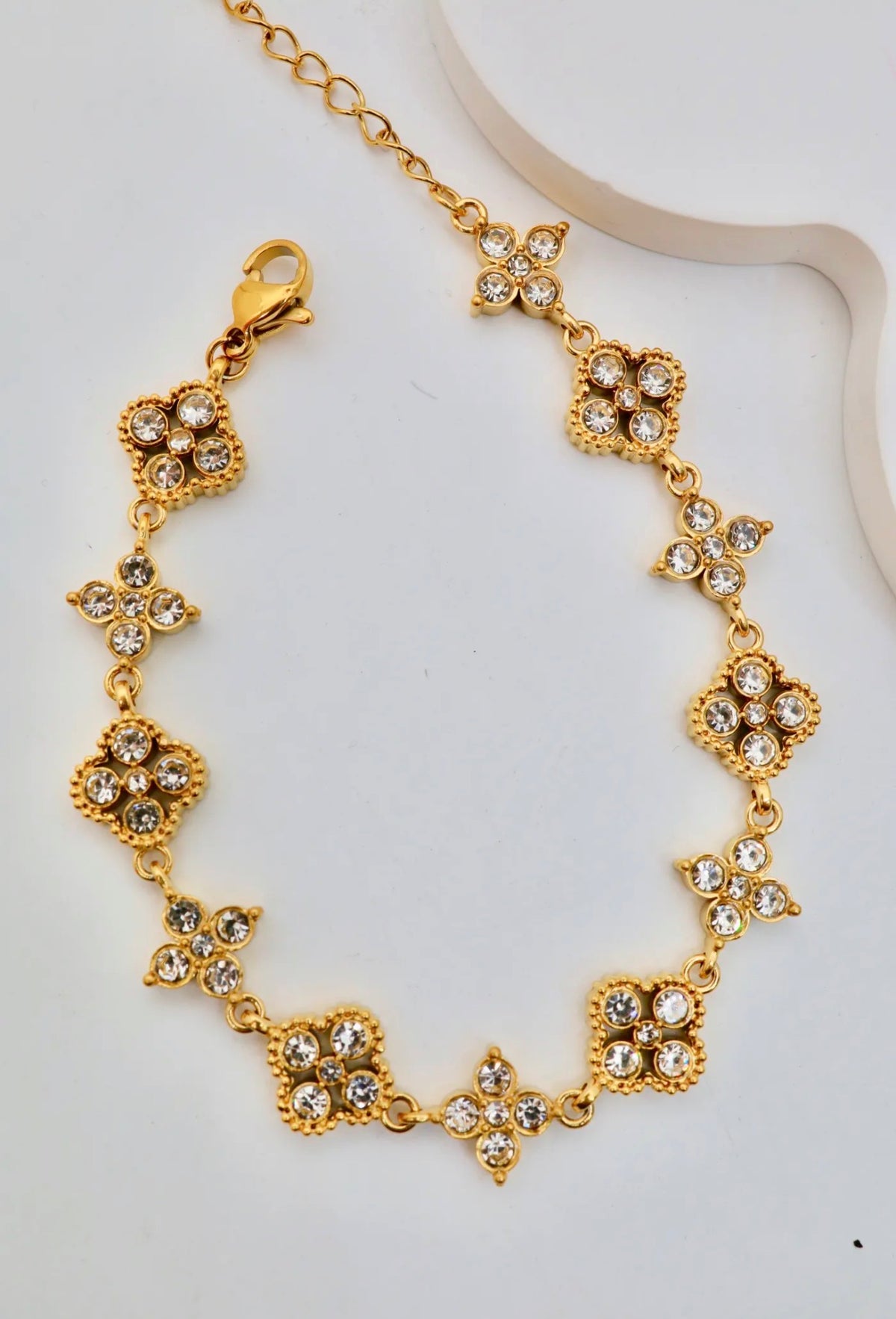 Bracelet Eléa – Acier inoxydable & zirconiums scintillants