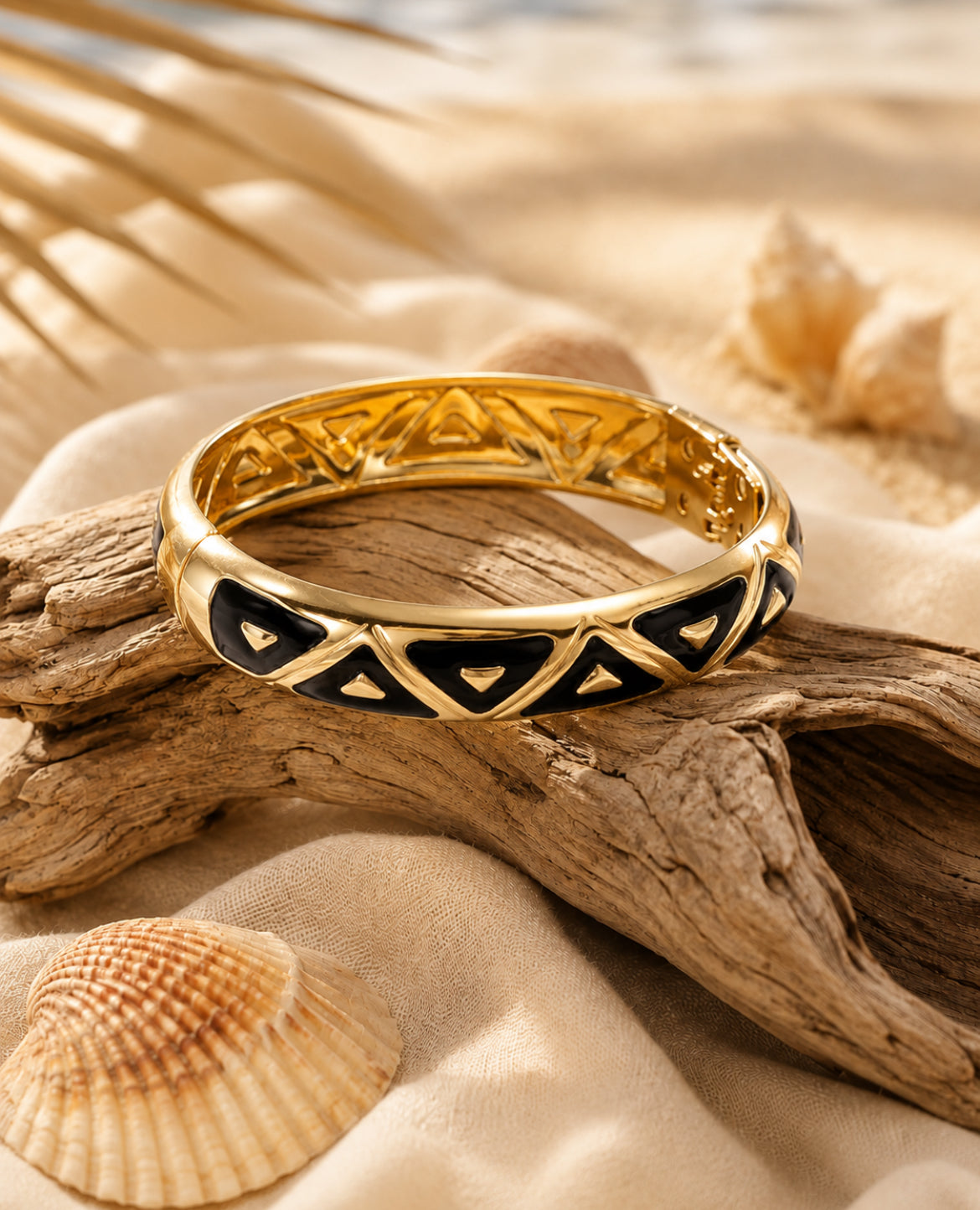 Bracelet Jonc Thaïlandais Géométrique – Acier inoxydable