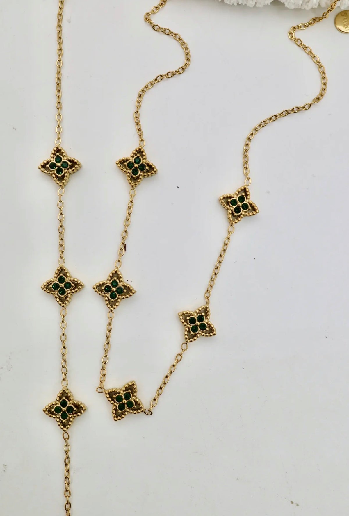 Parure Amélia Collier & Bracelet Femme Acier Inoxydable Zirconiums