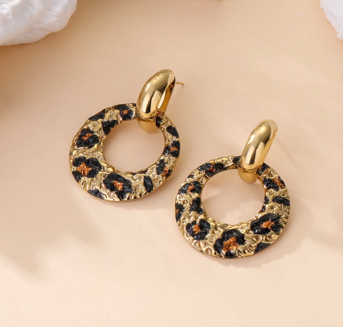 🐆 Boucles d’oreilles « Savanna » – Acier inoxydable